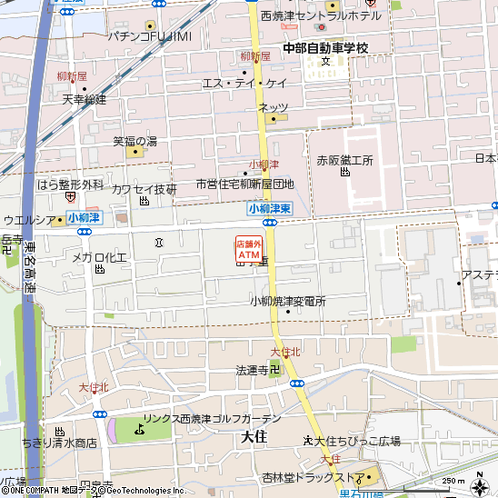 田子重西焼津店付近の地図